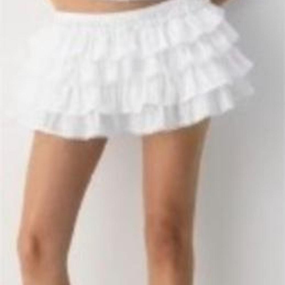 Women's Tiered Ruffle a-Line Skort, Size M